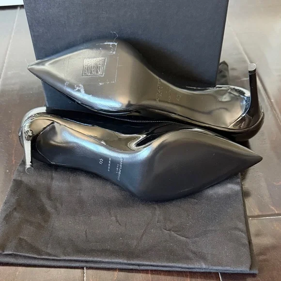 Saint Laurent Black Patent Leather Heels - Picture 4 of 5